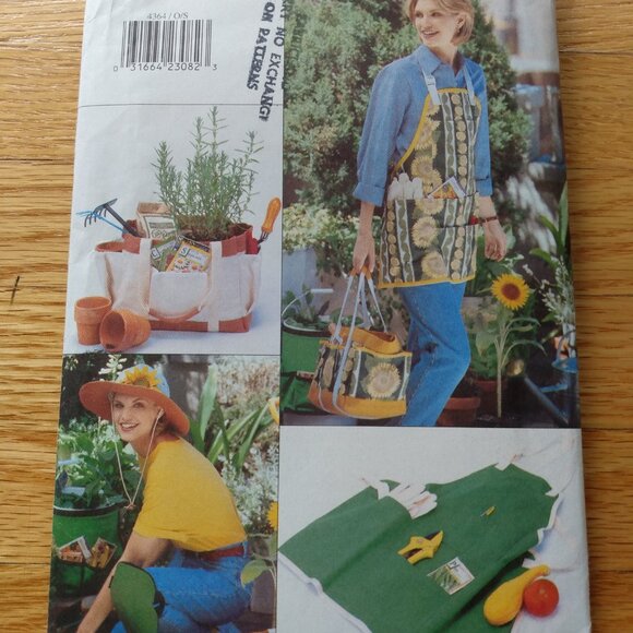 Apron Gardening Tote Accessories Sewing Pattern UNCUT Butterick 4364 - Picture 2 of 8